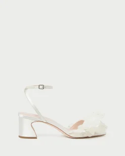 Loeffler Randall Aria Pearl Organza Heeled Sandal| SOMETHING BLUE|FOR THE BRIDE