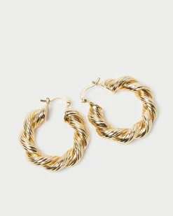 Loeffler Randall Atticus Gold Twisted Hoop Earrings| Event Essentials|Jessie Loves