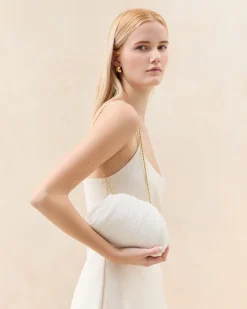 Loeffler Randall Bailey Blue Floral Pleated Clutch| SOMETHING BLUE|FOR THE GUESTS