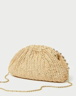 Loeffler Randall Bailey Natural/Crystal Dome Clutch| Event Essentials|Vacation Shop