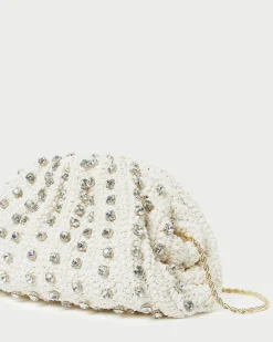 Loeffler Randall Bailey Natural/Crystal Dome Clutch| Event Essentials|Vacation Shop