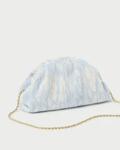 Loeffler Randall Bailey White/Crystal Dome Clutch| SOMETHING BLUE|FOR THE GUESTS