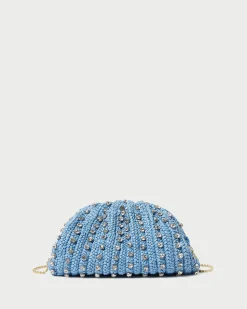 Loeffler Randall Bailey White/Crystal Dome Clutch| SOMETHING BLUE|FOR THE GUESTS