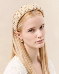 Loeffler Randall Bellamy Blue Satin Puffy Headband| SOMETHING BLUE|Accessories