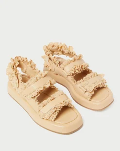 Loeffler Randall Blaise Raffia Platform Sandal| Flat Sandals
