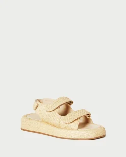 Loeffler Randall Blaise Raffia Platform Sandal| Flat Sandals