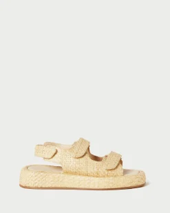 Loeffler Randall Blaise Raffia Platform Sandal| Flat Sandals