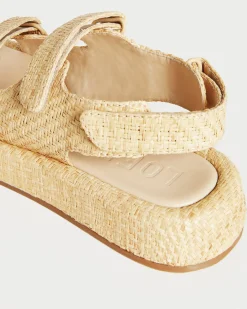 Loeffler Randall Blaise Raffia Platform Sandal| Flat Sandals