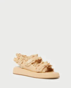Loeffler Randall Blaise Raffia Platform Sandal| Flat Sandals