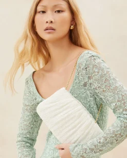 Loeffler Randall Brit Lamé Pleated Clutch| Clutches