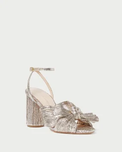 Loeffler Randall Camellia Pleated Bow Heel| Heeled Sandals