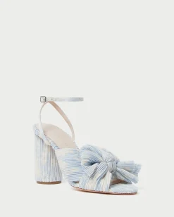 Loeffler Randall Camellia Pleated Bow Heel| FOR THE BRIDE|Heeled Sandals