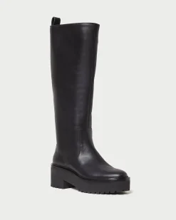 Loeffler Randall Carlee Black Tall Lug Boot| Boots