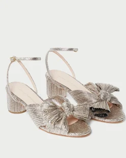 Loeffler Randall Dahlia Pleated Bow Heel| FOR THE BRIDE|Heeled Sandals