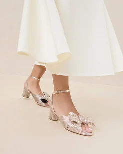 Loeffler Randall Dahlia Pleated Bow Heel| FOR THE BRIDE|Heeled Sandals