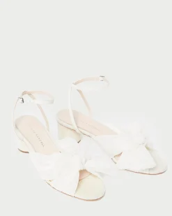Loeffler Randall Dahlia White Lace Bow Heel| SOMETHING BLUE|FOR THE BRIDE
