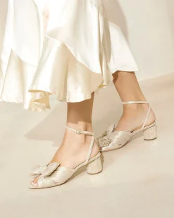 Loeffler Randall Dahlia Pleated Bow Heel| SOMETHING BLUE|FOR THE BRIDE
