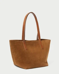 Loeffler Randall Easton Cacao Suede Medium Tote| Casual Staples|Totes