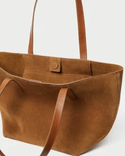 Loeffler Randall Easton Cacao Suede Medium Tote| Casual Staples|Totes