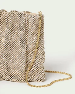 Loeffler Randall Ember Gold Diamanté Gathered Clutch| FOR THE GUESTS|FOR THE BRIDE