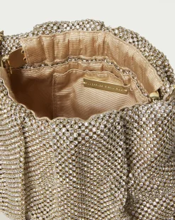 Loeffler Randall Ember Gold Diamanté Gathered Clutch| FOR THE GUESTS|FOR THE BRIDE