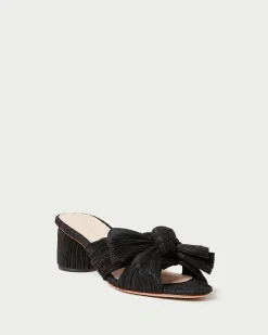 Loeffler Randall Emilia Pleated Bow Heel| Heeled Sandals