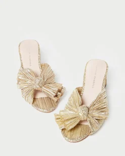 Loeffler Randall Emilia Pleated Bow Heel| Heeled Sandals