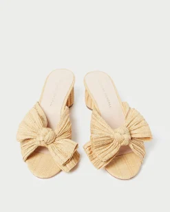 Loeffler Randall Emilia Pleated Bow Heel| Heeled Sandals