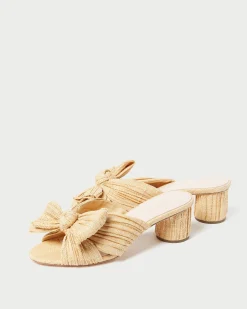 Loeffler Randall Emilia Pleated Bow Heel| Heeled Sandals