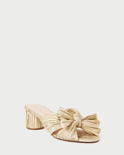 Loeffler Randall Emilia Pleated Bow Heel| FOR THE BRIDE|Heeled Sandals