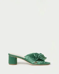 Loeffler Randall Emilia Pleated Bow Heel| FOR THE BRIDE|Heeled Sandals