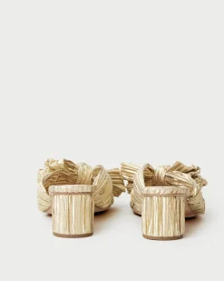 Loeffler Randall Emilia Pleated Bow Heel| FOR THE BRIDE|Heeled Sandals