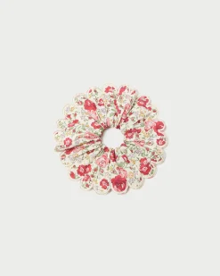 Loeffler Randall Frankie Pink Floral Scallop Scrunchie| Accessories
