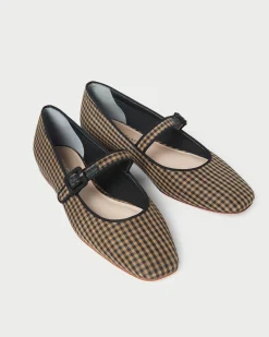 Loeffler Randall Ginger Brown Moiré Mary Jane| Jessie Loves|Flats & Loafers