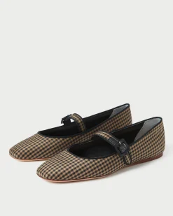 Loeffler Randall Ginger Brown Moiré Mary Jane| Jessie Loves|Flats & Loafers