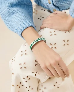 Loeffler Randall Green/White 'Charleston' Bracelet| Jewelry|Accessories