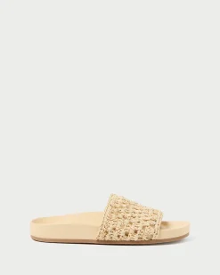 Loeffler Randall Henri Crochet Leather Sandal| Flat Sandals