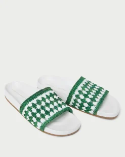 Loeffler Randall Henri Crochet Leather Sandal| Jessie Loves|Flat Sandals