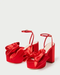 Loeffler Randall Kiki Satin Platform Sandal| FOR THE BRIDE|Heeled Sandals
