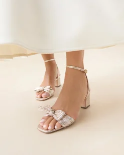 Loeffler Randall Kimora Pleated Bow Heel| Event Essentials|Heeled Sandals