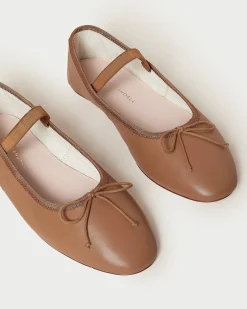 Loeffler Randall Leonie Chocolate Leather Flat| Flats & Loafers
