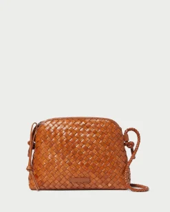 Loeffler Randall Mallory Brown Woven Crossbody| Casual Staples|Vacation Shop