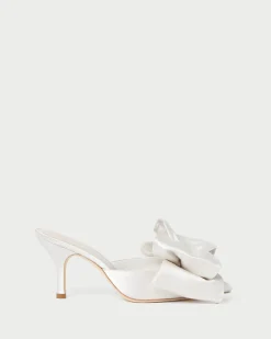 Loeffler Randall Margot Satin Bow Mule| SOMETHING BLUE|FOR THE BRIDE