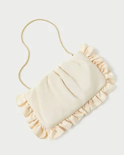 Loeffler Randall Mavis Raffia Ruffle Clutch| FOR THE GUESTS|FOR THE BRIDE