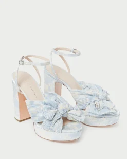 Loeffler Randall Natalia Platform Bow Heel| SOMETHING BLUE|FOR THE BRIDE