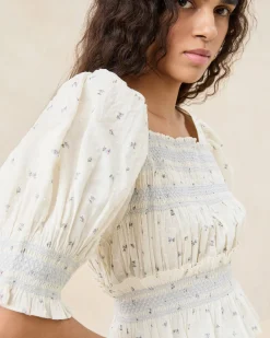 Loeffler Randall Nicola Cream Floral Cinched Blouse| Jessie Loves|Matching Sets