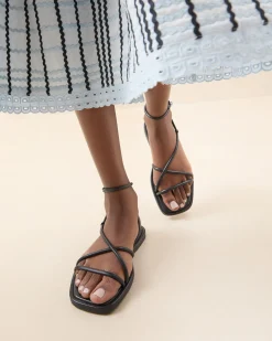 Loeffler Randall Noor Leather Flat Sandal| FOR THE GUESTS|Flat Sandals