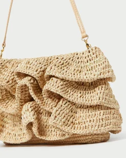 Loeffler Randall Odette Natural Ruffle Clutch| Clutches