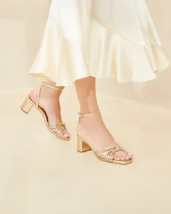 Loeffler Randall Olivia Knot Mid-Heel Sandal| FOR THE BRIDE|Event Essentials