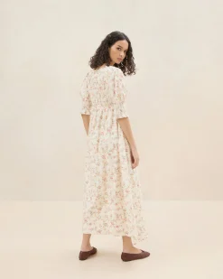 Loeffler Randall Quinn Blue Floral Cinched Dress| Dresses